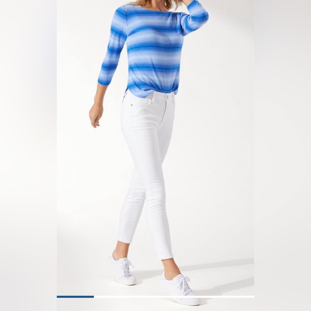 Tommy Bahama Ella Twill high rise ankle Jean